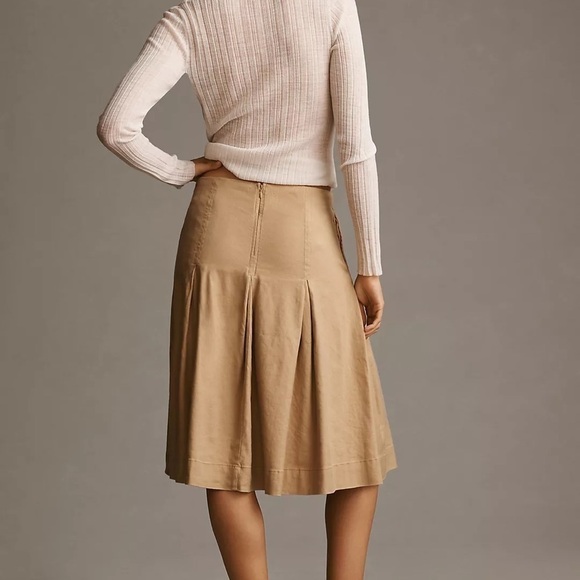Maeve Wide-Pleated Midi Skirt - Picture 3 of 4
